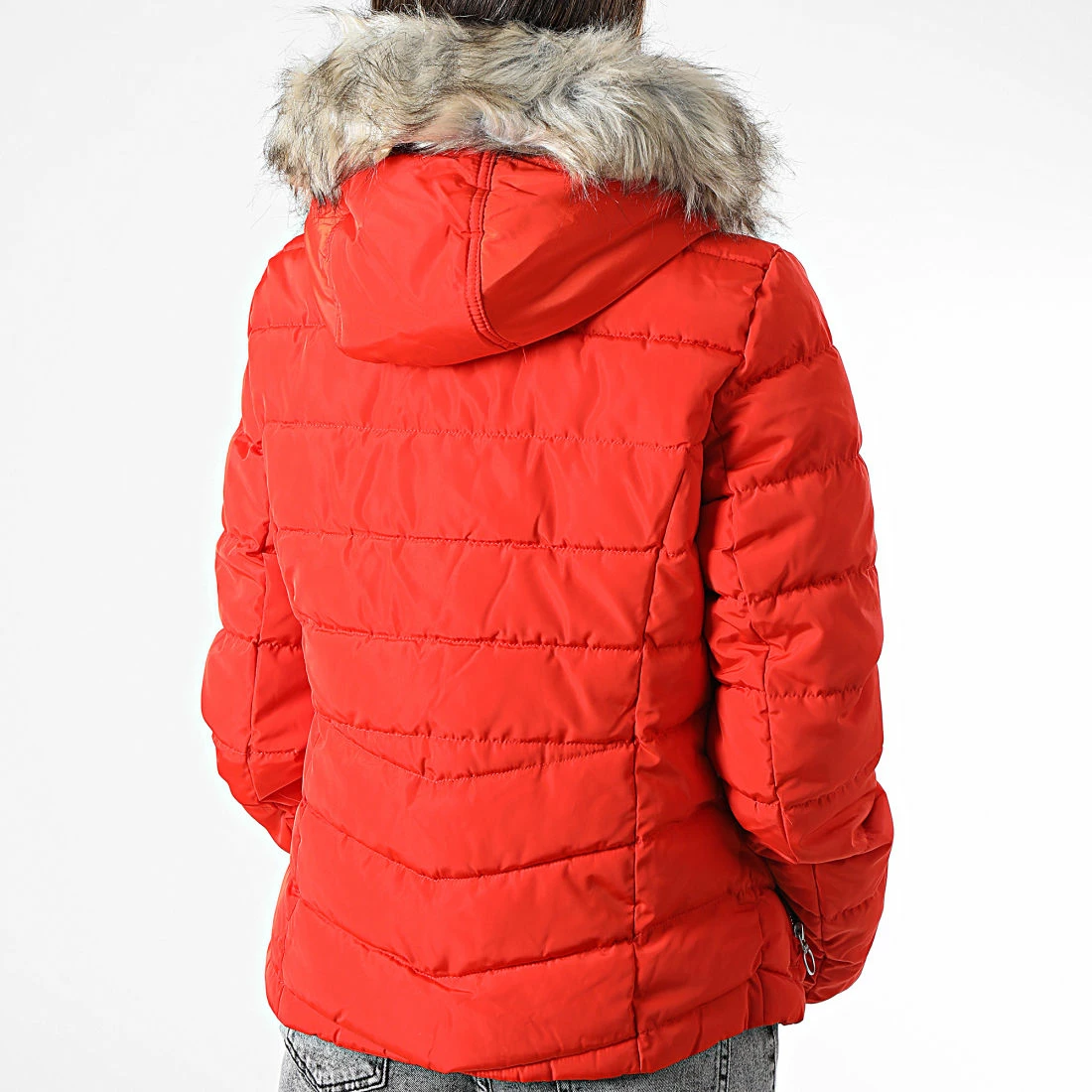 Tout neuf 😉 Doudoune Capuche Femme New Ellan Orange de Only ✔️ 4 Tout neuf 😉 Doudoune Capuche Femme New Ellan Orange de Only ✔️ – Image 4