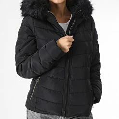 Acheter ✨ Doudoune Capuche Fourrure Femme New Ellan Noir de Only 🌟 -Promos Only Boutique only 335564 15158943 BLACK BLACK FUR 20220916T154222 01