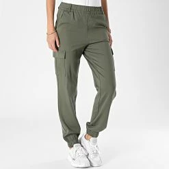 Nouveau 👏 Pantalon Cargo Femme Ela Vert Kaki de Only 😍 -Promos Only Boutique only 336205 15267961 KALAMATA 20220927T160908 03