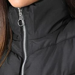 Grosses soldes 🎉 Doudoune Sans Manches Femme Finno Noir de Only 🌟 -Promos Only Boutique only 336214 15231259 BLACK SILVER ZIP 20220912T161821 02