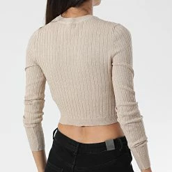 Coupon ✔️ Pull Femme Crop Luxe Beige de Only 👍 7 Coupon ✔️ Pull Femme Crop Luxe Beige de Only 👍 -Promos Only Boutique only 336220 15267578 FROSTED ALMOND GLI 20220928T154207 04