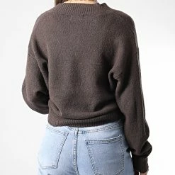 Promo ⭐ Pull Crop Femme Moss Marron de Only 😀 -Promos Only Boutique only 336224 15271286 CHOCOLATE BROWN 20221020T160842 04