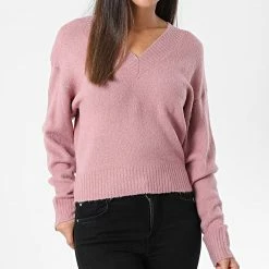 Promo 🔔 Pull Crop Femme Moss Rose de Only 🥰