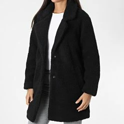 Sortie 🎁 Manteau Mouton Sherpa Femme Aurelia Noir de Only 👏 -Promos Only Boutique only 337142 15209080 BLACK 20220929T150725 03
