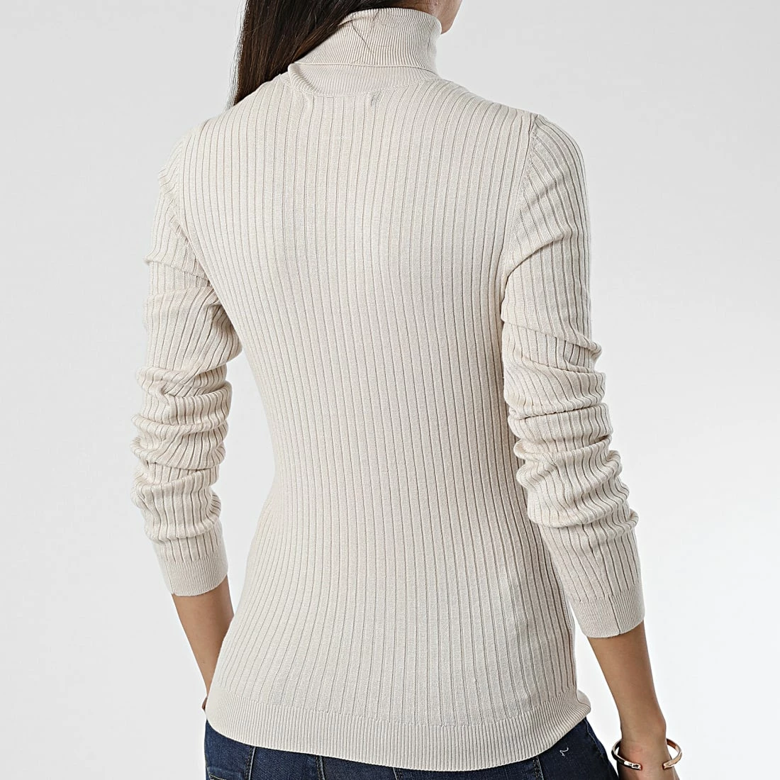 Acheter ⭐ Pull Femme Col Roulé Karol Beige de Only 💯 4 Acheter ⭐ Pull Femme Col Roulé Karol Beige de Only 💯 – Image 4