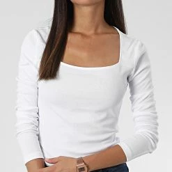 Le moins cher 🔔 Tee 👕 Shirt Manches Longues Femme Talma Blanc de Only 🤩