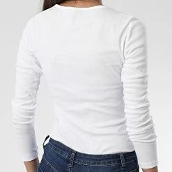 Le moins cher 🔔 Tee 👕 Shirt Manches Longues Femme Talma Blanc de Only 🤩 -Promos Only Boutique only 337158 15272666 BRIGHT WHITE 20220929T151423 04