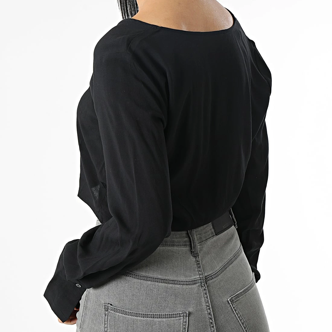 Vente flash 🛒 Top Crop Femme Col V Nova Life 15273057 Noir de Only ❤️ 4 Vente flash 🛒 Top Crop Femme Col V Nova Life 15273057 Noir de Only ❤️ – Image 4