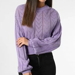 Acheter ✨ Pull Femme Bella 15265209 Violet de Only 😍