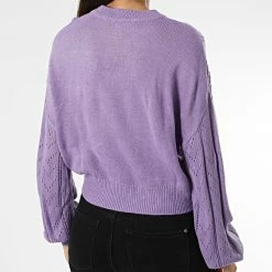 Acheter ✨ Pull Femme Bella 15265209 Violet de Only 😍 -Promos Only Boutique only 338272 15265209 CHALK VIOLET 20221013T153251 04