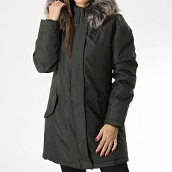 Tout neuf ⭐ Parka Fourrure Femme Katy Vert Kaki de Only 😀