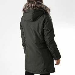 Tout neuf ⭐ Parka Fourrure Femme Katy Vert Kaki de Only 😀 -Promos Only Boutique only 341785 15156573 PEAT 20221010T151609 04