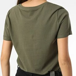 Budget ❤️ Tee 👕 Shirt Femme Sylvia Vert Kaki de Only 🎁 -Promos Only Boutique only 341799 15245248 KALAMATA 20221013T153627 04