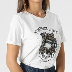 Tout neuf 🔔 Tee 👚 Shirt Femme Sylvia Blanc de Only 👏 -Promos Only Boutique only 341800 15245248 CLOUD DANCER 20221010T152235 03