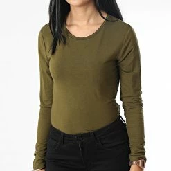Coupon 🛒 Tee 👕 Shirt Manches Longues Femme Sandy Vert Kaki de Only ✔️ -Promos Only Boutique only 342027 15272092 DARK OLIVE 20221031T155346 03
