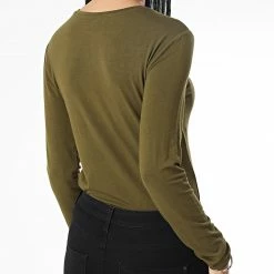 Coupon 🛒 Tee 👕 Shirt Manches Longues Femme Sandy Vert Kaki de Only ✔️ -Promos Only Boutique only 342027 15272092 DARK OLIVE 20221031T155348 04