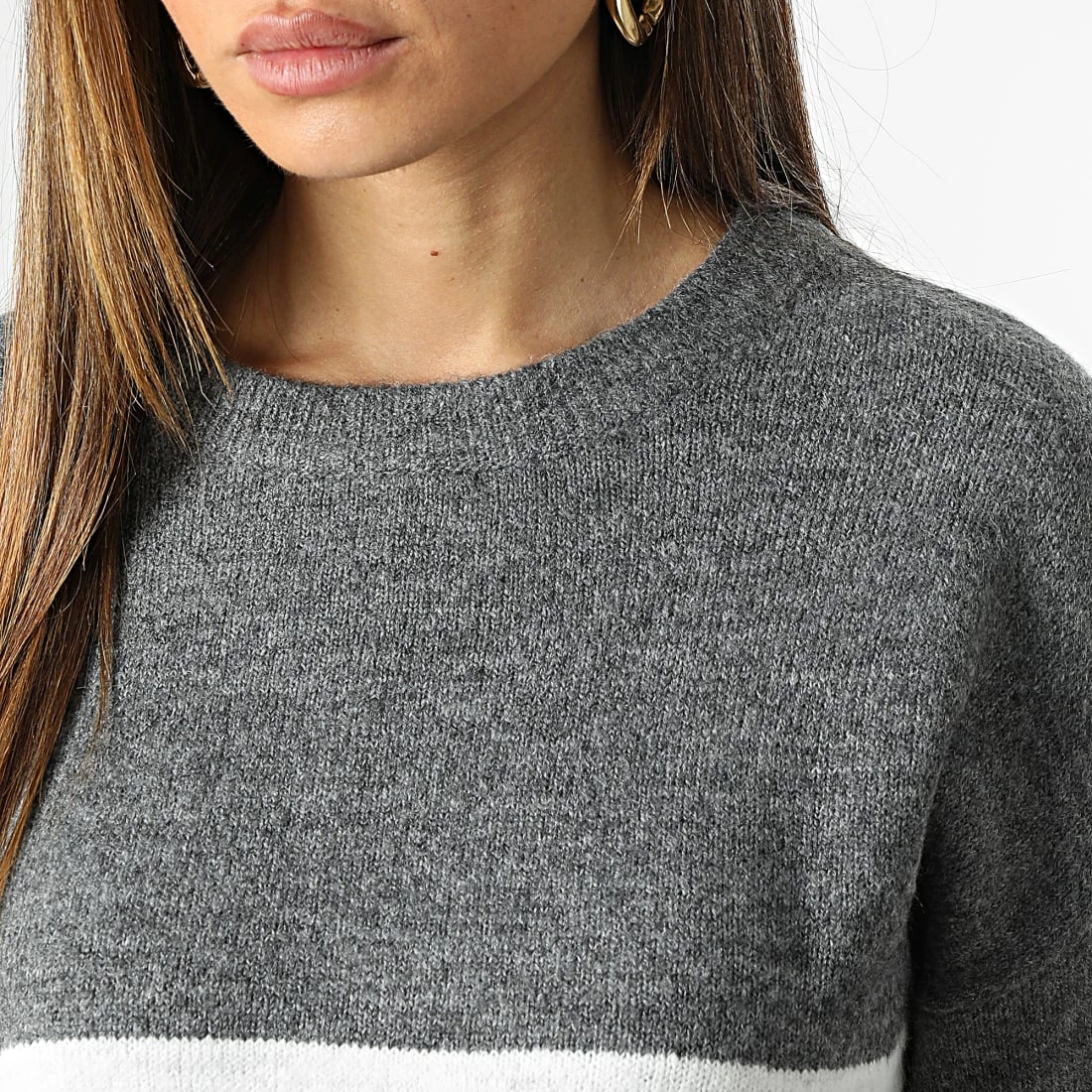 Meilleure vente 👍 Pull Femme New Eleanor Gris Chiné de Only 🎉 2 Meilleure vente 👍 Pull Femme New Eleanor Gris Chiné de Only 🎉 – Image 2