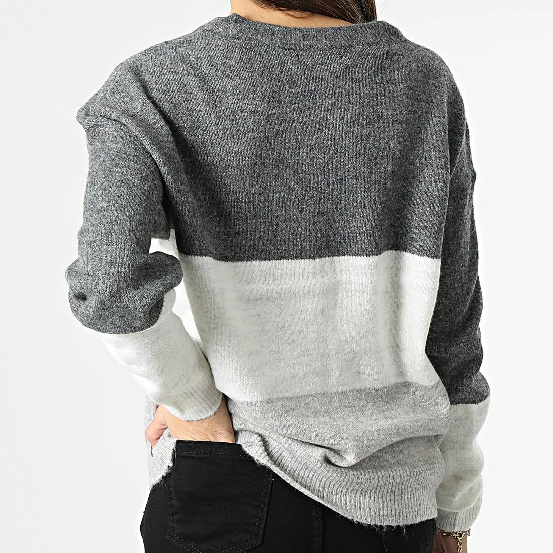 Meilleure vente 👍 Pull Femme New Eleanor Gris Chiné de Only 🎉 4 Meilleure vente 👍 Pull Femme New Eleanor Gris Chiné de Only 🎉 – Image 4