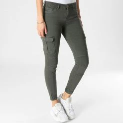 Coupon ✔️ Pantalon Cargo Skinny Femme Missouri Vert Kaki de Only ✔️ -Promos Only Boutique only 342045 15170889 ROSIN 20221110T144107 03