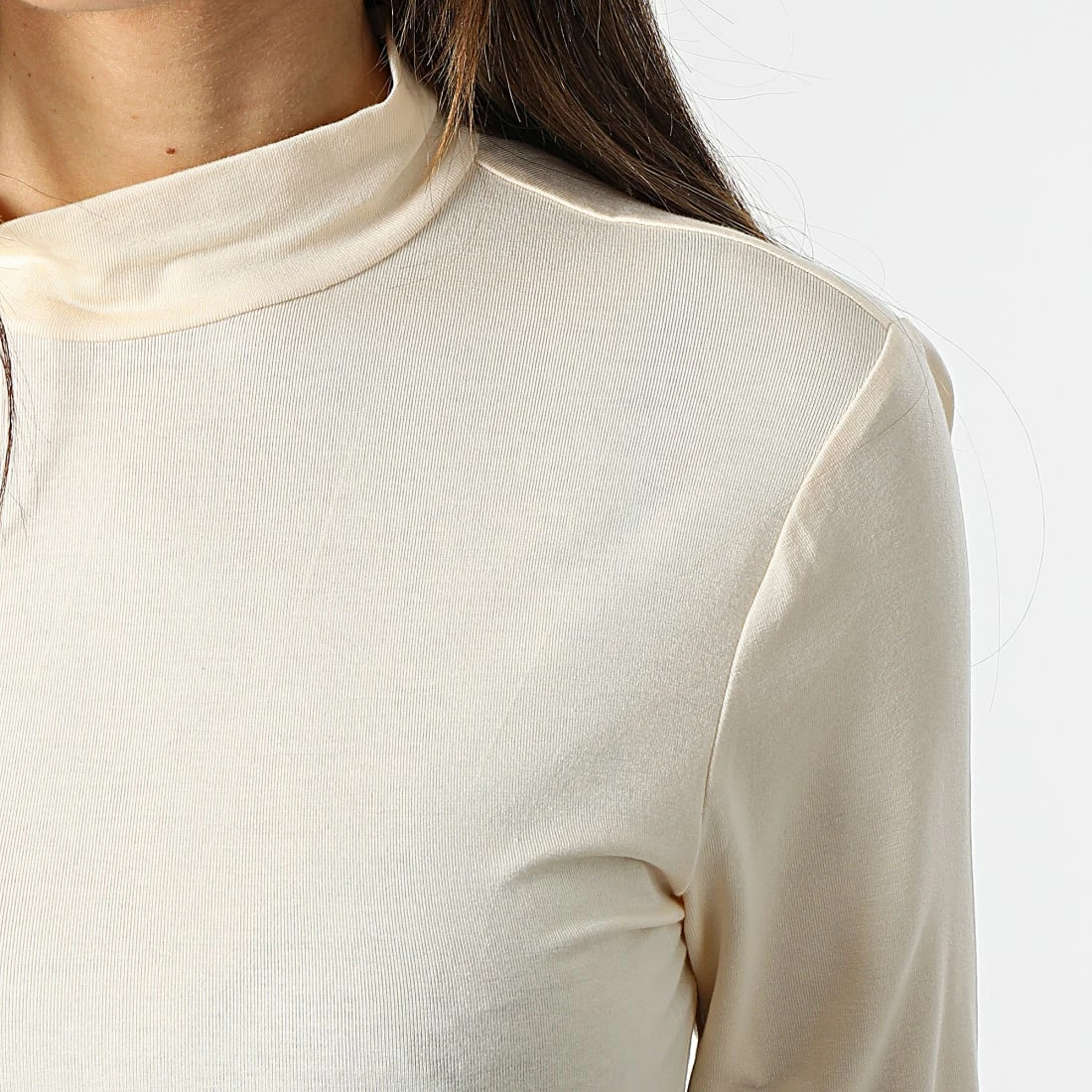 Grosses soldes 👏 Tee 👕 Shirt Manches Longues Femme Sandy Beige de Only 🔥 2 Grosses soldes 👏 Tee 👕 Shirt Manches Longues Femme Sandy Beige de Only 🔥 – Image 2