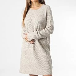 Nouveau 🔥 Pull Femme Carol Beige Chiné de Only 😉