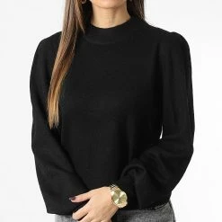 Nouveau ✔️ Pull Femme Rue Noir de Only ⌛ -Promos Only Boutique only 343878 15216638 BLACK 20221117T094418 03