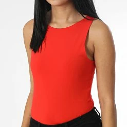 Meilleur prix 😀 Body Femme Fano Rouge de Only 🔥