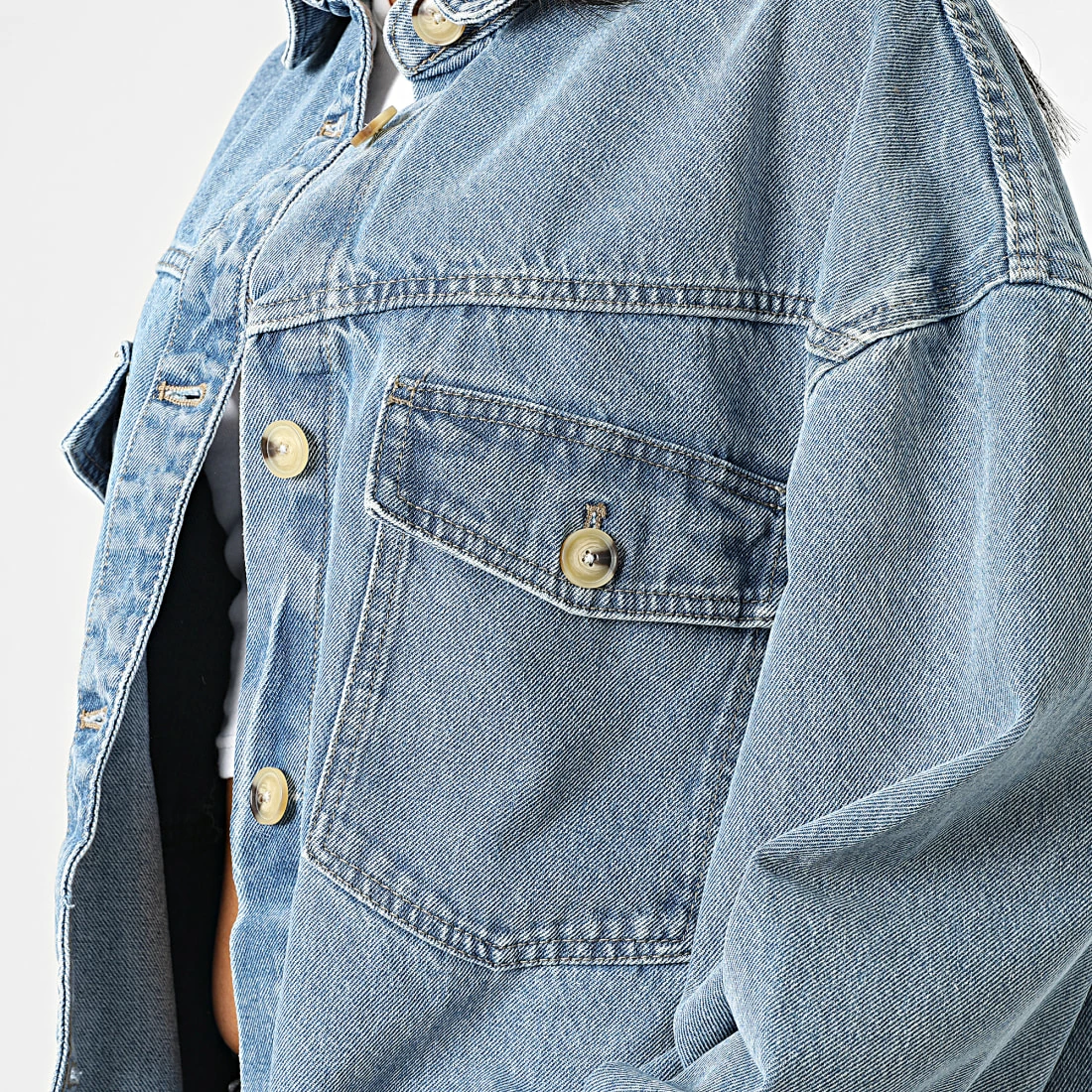 Top 10 😉 Veste Jean Large Femme Club Bleu Denim de Only 🧨 2 Top 10 😉 Veste Jean Large Femme Club Bleu Denim de Only 🧨 – Image 2