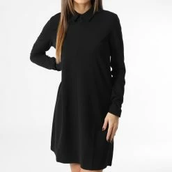 Promo 😀 Robe Manches Longues Femme Catia Noir de Only 🥰