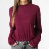 Bon marché ❤️ Haut Crop Manches Longues Femme Lucca Violet de Only 🤩