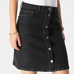 Offres ✨ Jupe Jean Femme Tyson Noir de Only 😍 -Promos Only Boutique only 346878 15226758 BLACK DENIM 20221110T141700 03