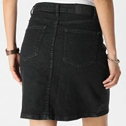 Offres ✨ Jupe Jean Femme Tyson Noir de Only 😍 -Promos Only Boutique only 346878 15226758 BLACK DENIM 20221110T141702 04